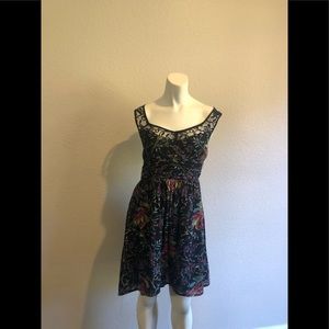 PINS AND NEEDES FLORAL DRESS
